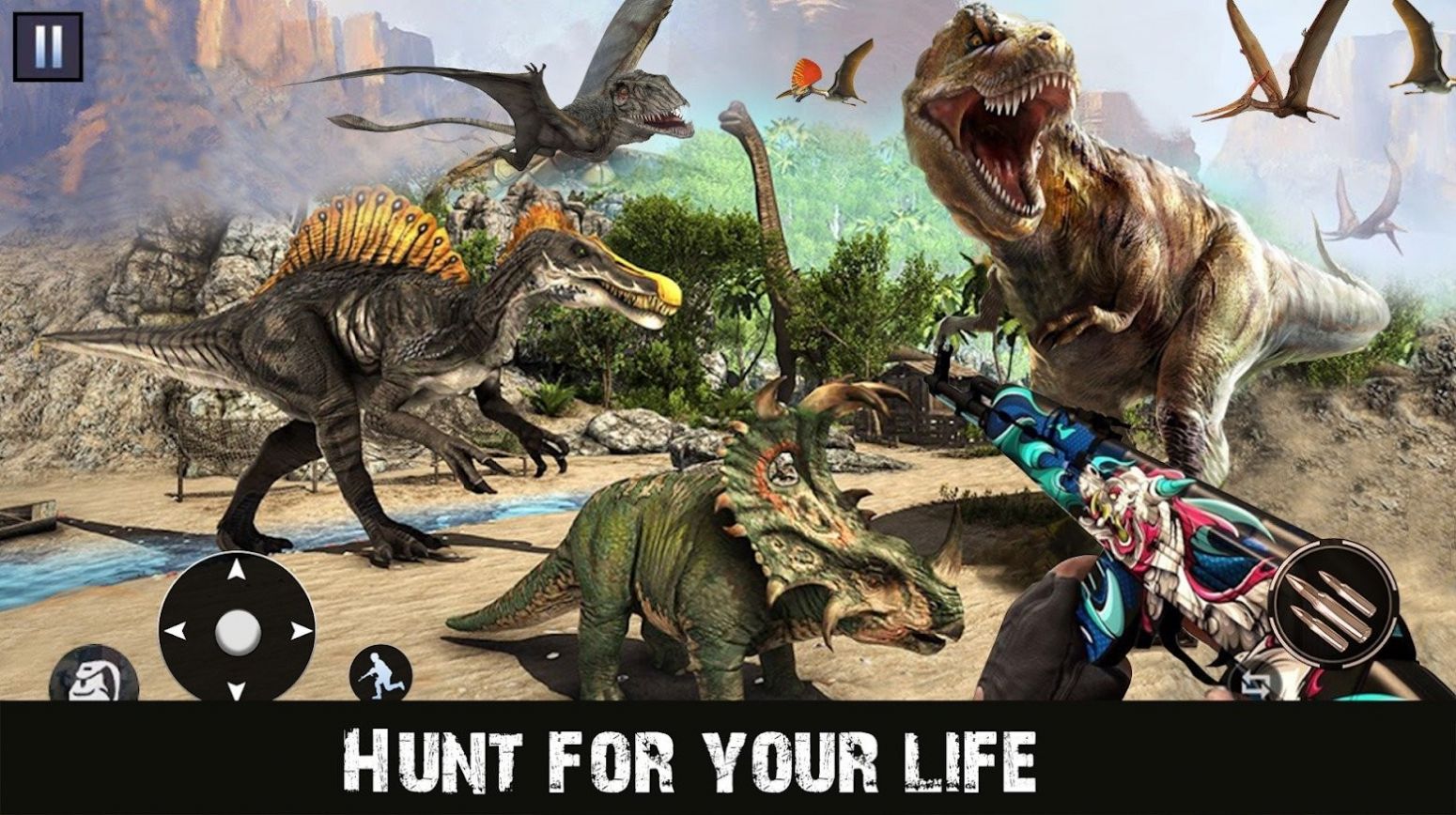 FPSɱϷٷ׿棨Real Dino Hunter FPS Shooter  v1.0 screenshot 1