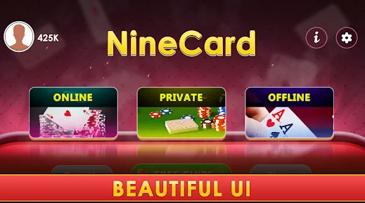 Nine Card Brag Kitti Apk Download for Android  2.0 screenshot 1