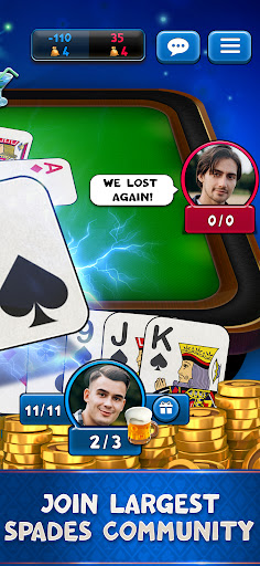 Spades Plus Card Game downloadable content for android  6.16.0 screenshot 1