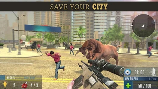 Angry Bull Attack Shooting apk for Android download  1.0 screenshot 1