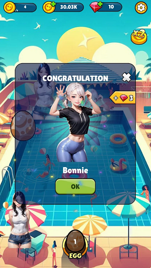 Sexy pool party girls merge Hack Apk Download  1.5 screenshot 2