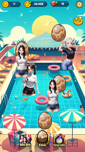 Sexy pool party girls merge Hack Apk Download  1.5 screenshot 1