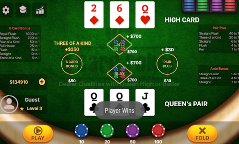 Three Card Poker Free Download for Android  2.2.2 screenshot 1