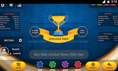 Three Card Poker Free Download for Android  2.2.2 screenshot 2