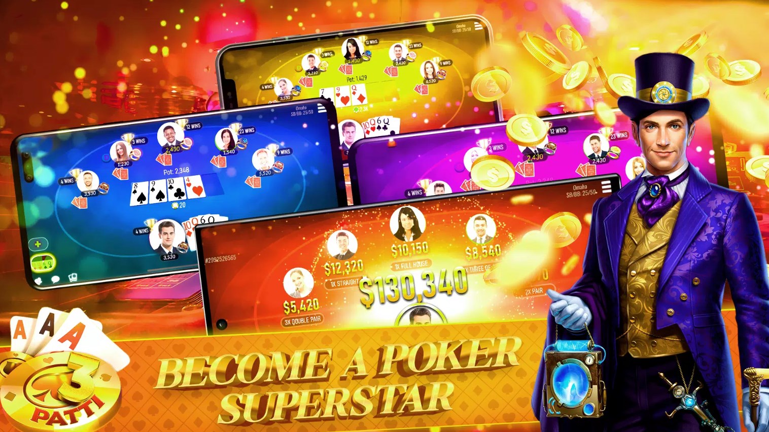 Patti Card Game & Texas Holdem apk download  1.5 screenshot 1