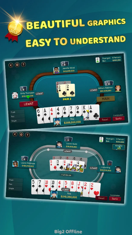 Big 2 Offline Mod Apk (Unlimited Money) Download  2.0.3 screenshot 2