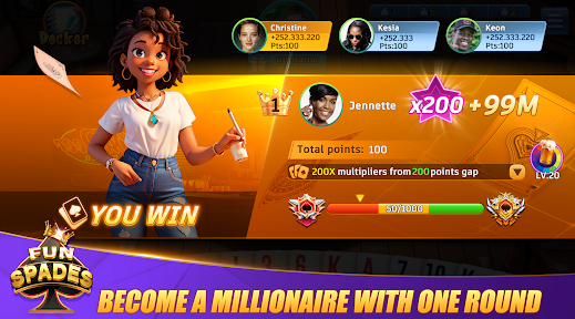 Fun Spades Online Card Game Apk Download for Android  1.1.124.124 screenshot 1
