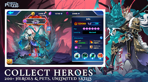 Heroes & Puzzles Match 3 RPG Apk Download for Android  v1.4 screenshot 1