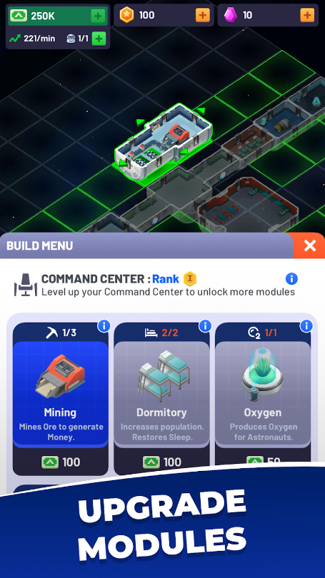 Idle Space Station Tycoon Mod Apk 2.4.1 (Unlimited Money And Gems) Download  v2.4.1 screenshot 3