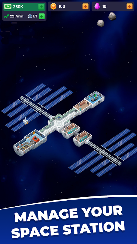 Idle Space Station Tycoon Mod Apk 2.4.1 (Unlimited Money And Gems) Download  v2.4.1 screenshot 4