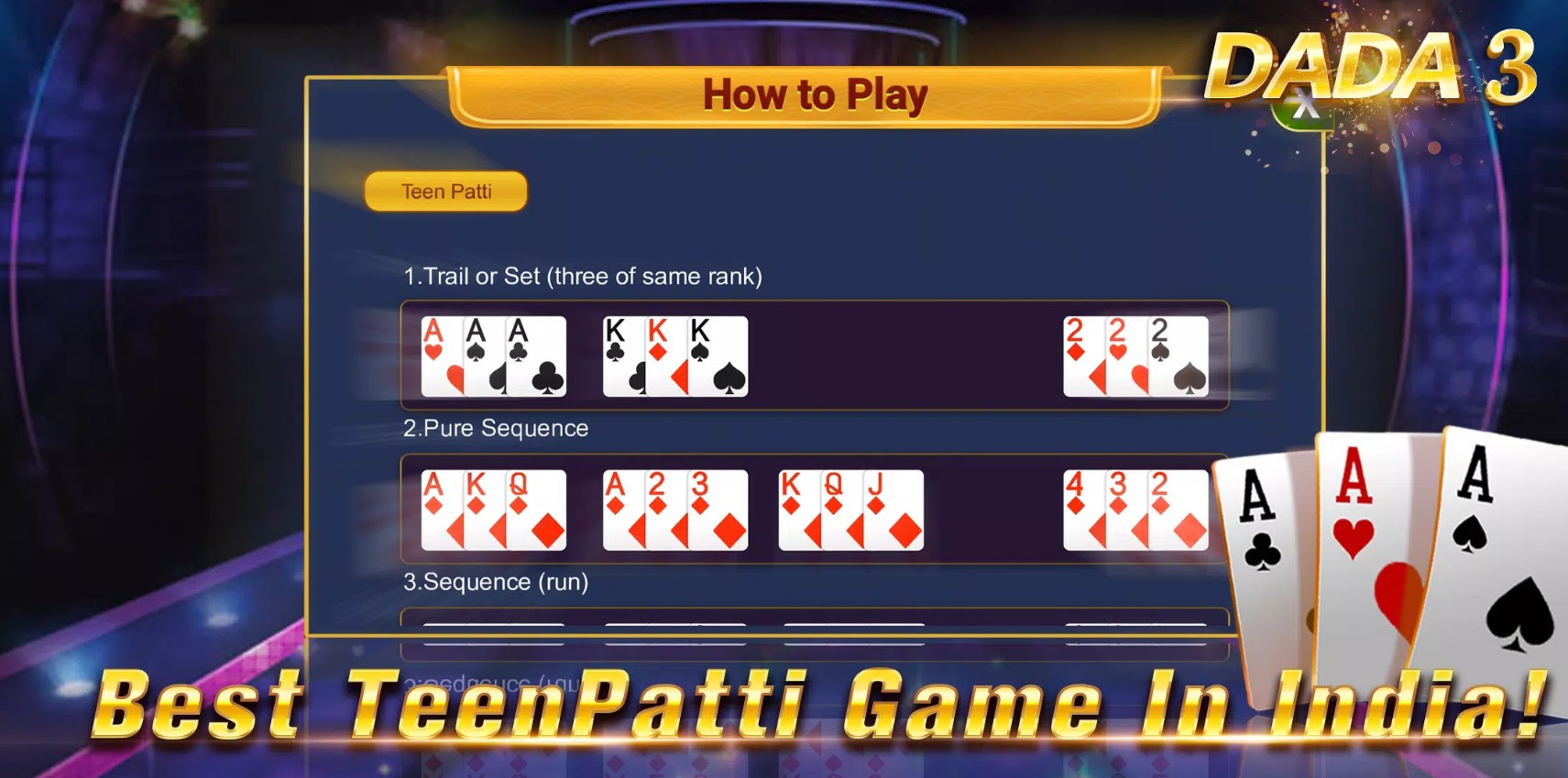 TeenPatti Dada apk download 2023  3.0 screenshot 2