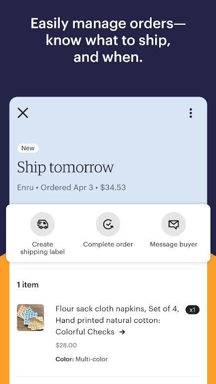 Etsy Seller App Download for Android  v1.54.0 screenshot 1