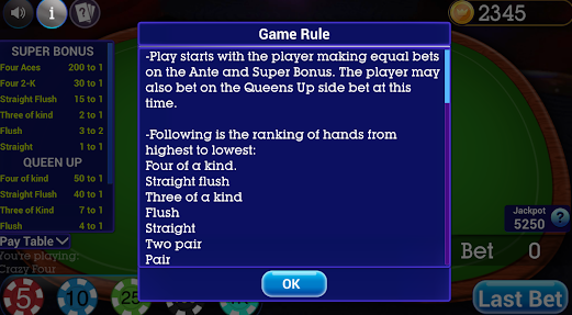 Crazy Four Poker Apk Free Download  1.4.1 screenshot 2