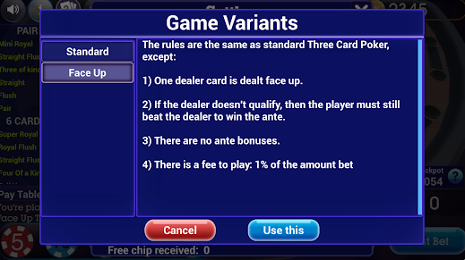 Three Card Poker Texas Holdem Apk Download for Android  1.6.4 screenshot 1