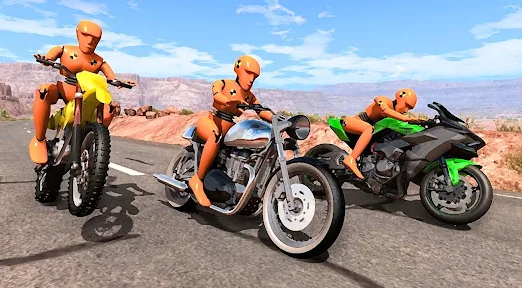 Moto Bike Dummy Crash Test Sim Hack Apk Download  2 screenshot 1