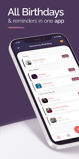 Birthday Reminder & Calendar app free downloadͼƬ2