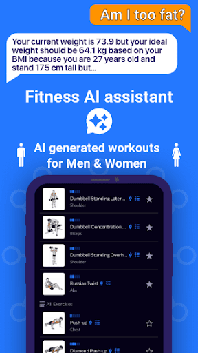 Workout Planner Gym&Home FitAI mod apk premium unlocked  1.2.8 screenshot 1