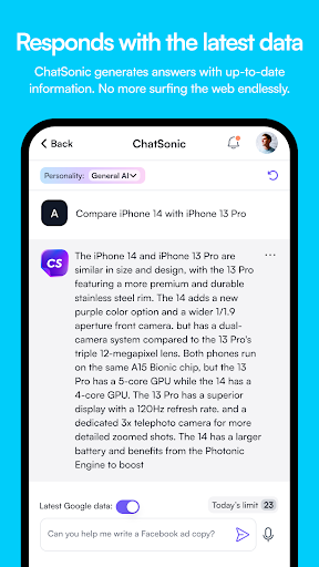 Chatsonic ai mod apk premium unlocked  1.1.4 screenshot 1