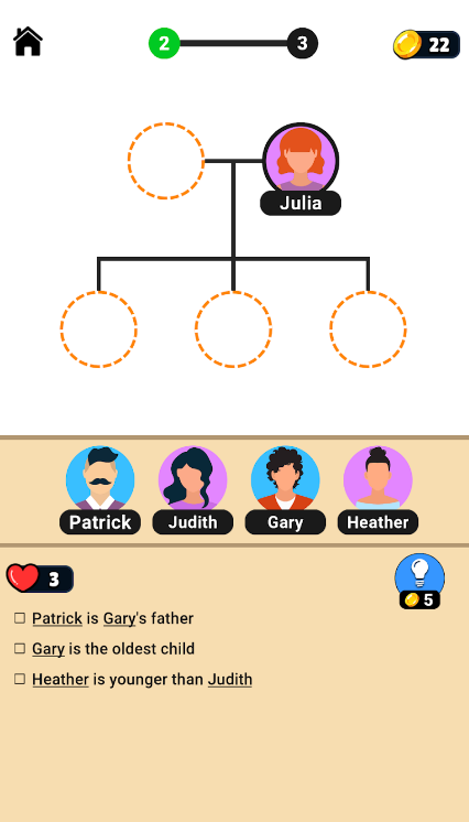 Family Tree Logic Puzzles game  0.1.9 screenshot 4