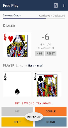 Blackjack Joe Strategy Trainer apk download for android  4.3 screenshot 1