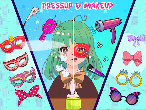 Anime chibi doll girl games mod apk unlocked everything  1.0 screenshot 5