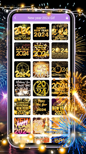 New Year 2024 gif and Wishes App Free Download for Android  1.4.1 screenshot 3