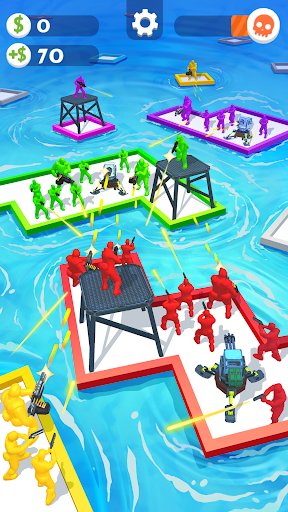 War of Rafts Crazy Sea Battle Mod Apk (Unlimited Money and Gems)ͼƬ1