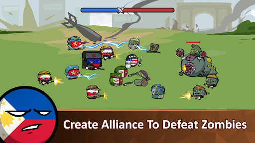 Countryballs Zombie Attack mod apk unlimited money and gems offline 0.4.0ͼ