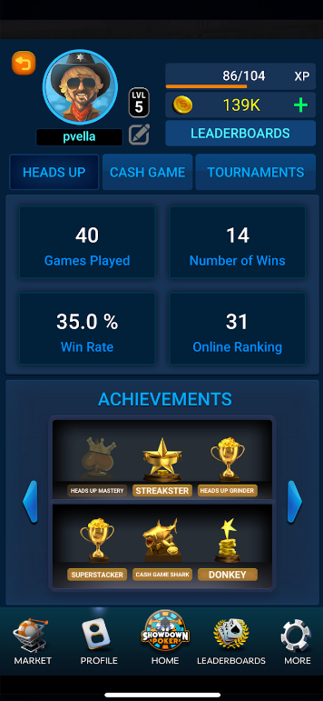 Showdown Poker Apk Download for Android  1.95 screenshot 1
