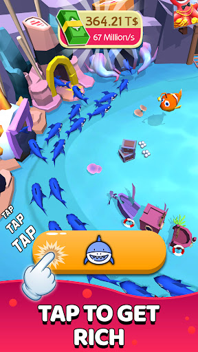 Tiny Shark Idle Shark Game mod apk unlimited money  2.0 screenshot 1