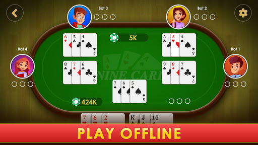 Nine Card Brag Kitti mod apk unlimited money  1.13 screenshot 1