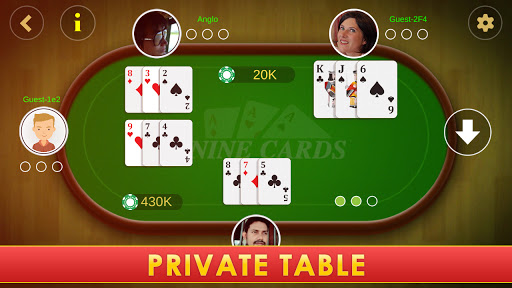 Nine Card Brag Kitti mod apk unlimited money  1.13 screenshot 3