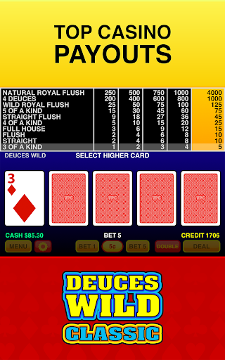 Deuces Wild Classic Casino V mod apk unlimited money  1.2.1 screenshot 4