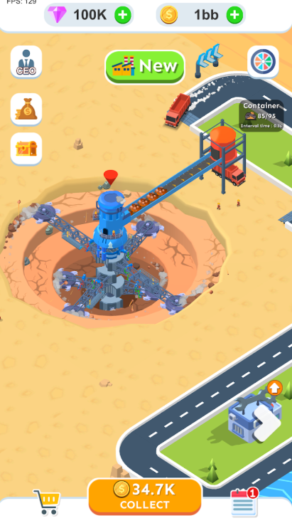 Spiral Excavator Empire Mod Apk Unlimited Money  0.0.3 screenshot 3