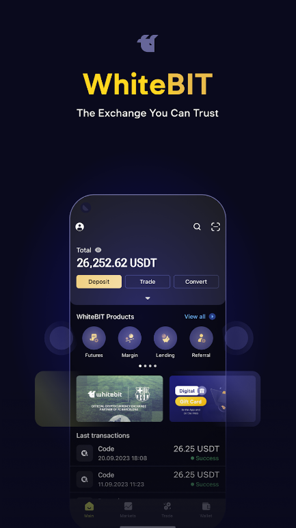 WhiteBIT buy & sell bitcoin App Download for Android  v3.11.0 screenshot 4