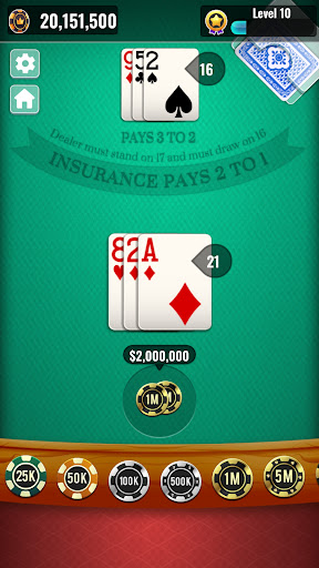 Blackjack 21 Classic Casino Apk Download for Android  1.1 screenshot 2