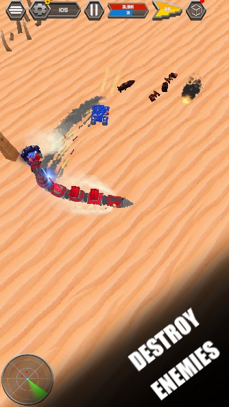 Metal worm Dune snake 3D mod apk unlimited money  0.2.5.4 screenshot 4
