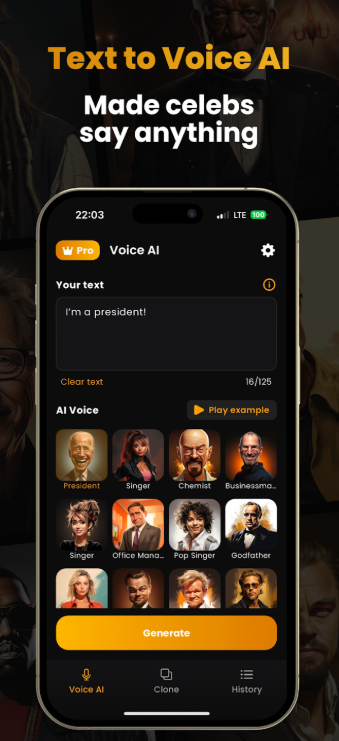 AI Voice Generator Speech AI Mod Apk Premium Unlocked  1.0.1 screenshot 1