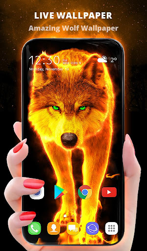Fire Wallpaper Theme Lone Wolf apk download latest version  5.10.14 screenshot 1