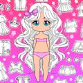 Chibi Doll Dress up & Coloring