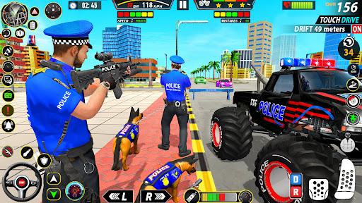 Police Monster Truck Car Games mod apk no ads  3.0.13 screenshot 1
