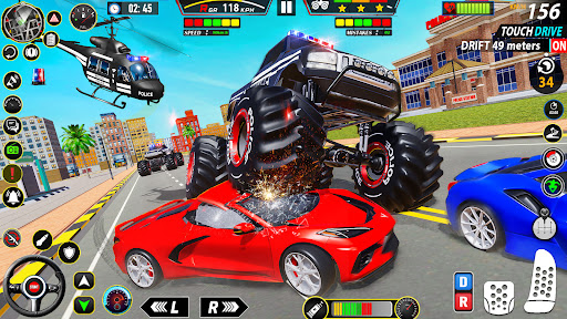 Police Monster Truck Car Games mod apk no ads  3.0.13 screenshot 2