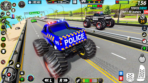 Police Monster Truck Car Games mod apk no ads  3.0.13 screenshot 3