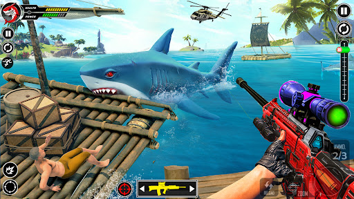 Shark Attack FPS Sniper Game mod apk no ads  1.0.45 screenshot 3