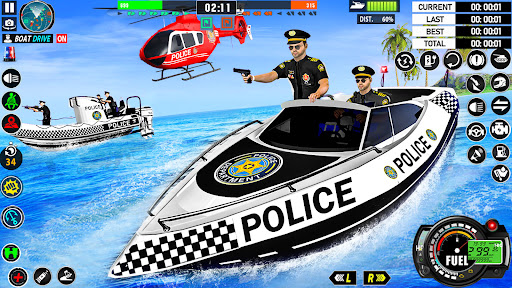Police Boat Chase Crime Games mod apk unlocked everything  1.0.16 screenshot 2