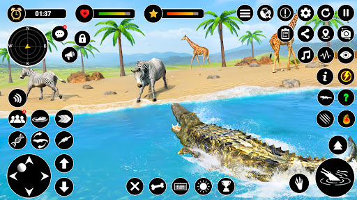 Crocodile Games Animal Games mod apk unlimited money  3.6 screenshot 2