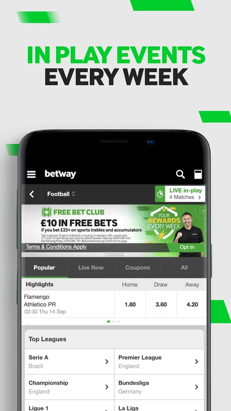 Betway Live Sports Betting App download free  12.157.0 screenshot 1