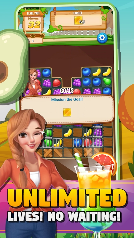 Sweet Fruit Crush Match Game mod apk unlimited money  1 screenshot 2