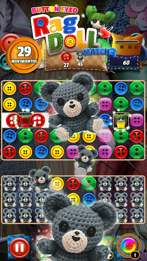 Button Eyed Rag Doll Match 3 mod apk unlimited money and gems  1.0 screenshot 1