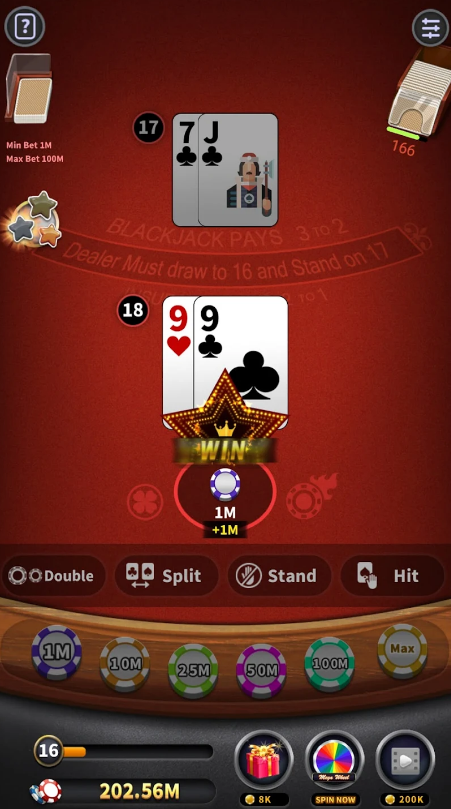 blackjack 21 offline games Mod Apk Free Chips Latest Version  1.9.8 screenshot 2